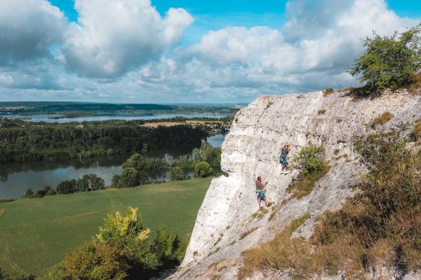 Tree-top assault courses and rock climbing