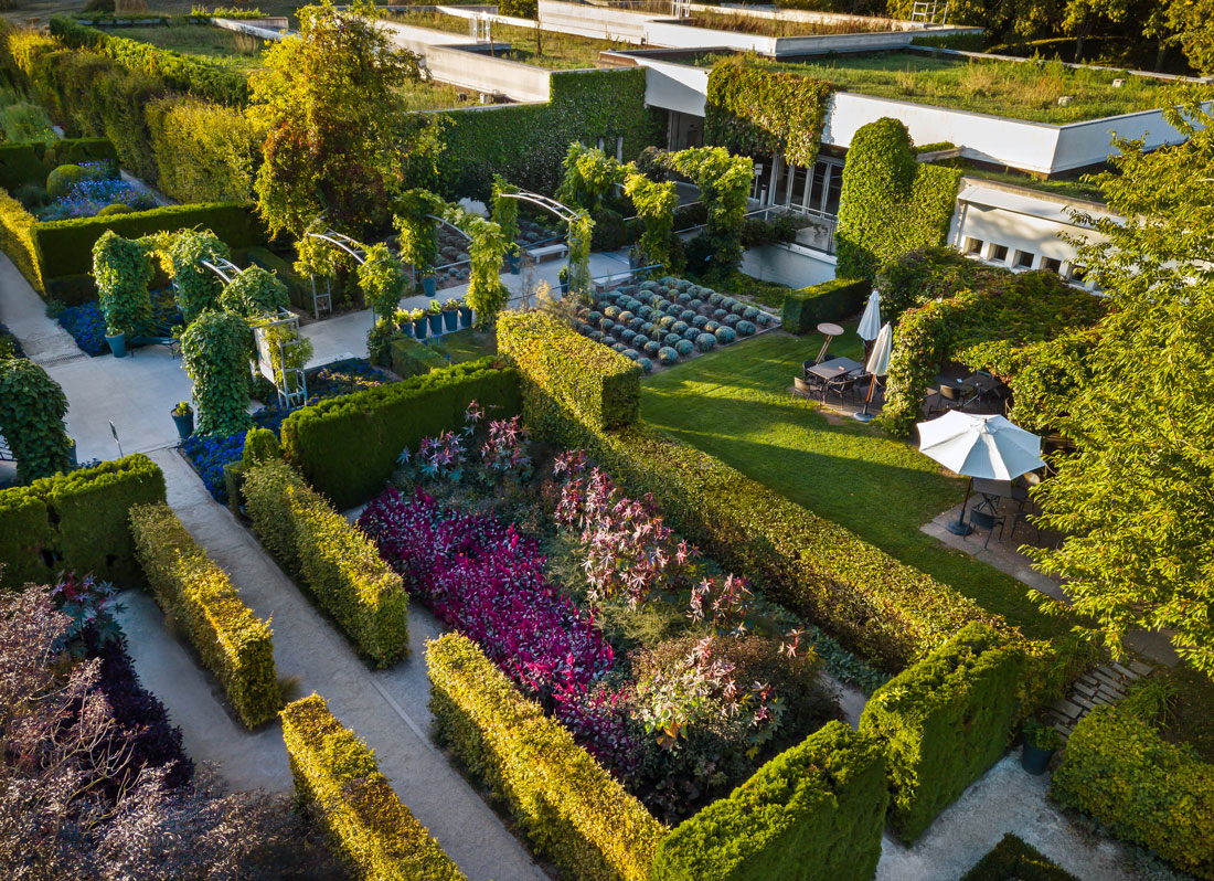 Vue aérienne Musée des Impressionnismes, Giverny © 2018 François Guillemin